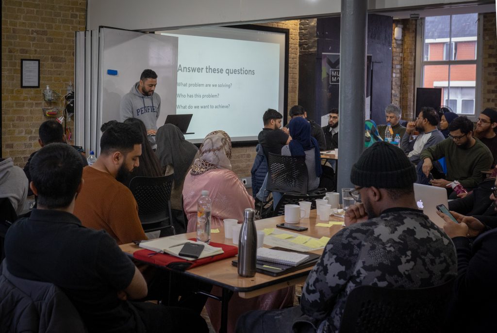 Attendees at the Muslamic Makers and Deen Developers hackathon, January 2020